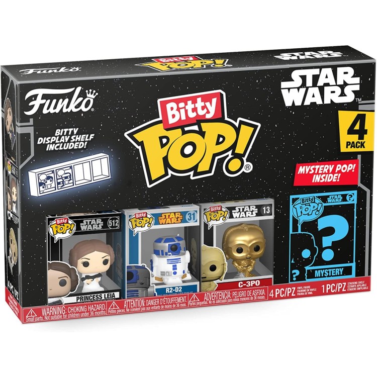 Funko Bitty POP Star Wars 4 Pack - Princess Leia / R2-D2 / C-3PO