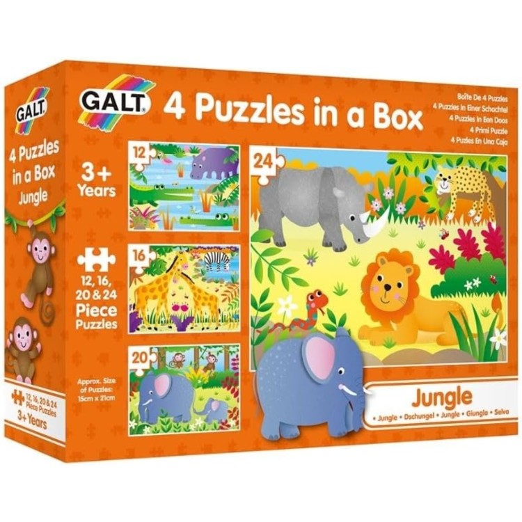 Galt 4 Puzzles in a Box - Jungle