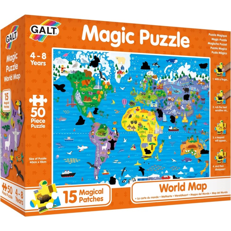 Galt Magic Puzzle World Map 50pc