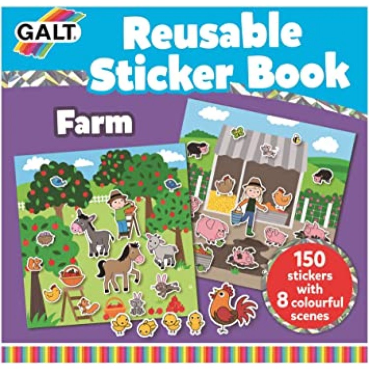 Galt Reusable Sticker Book - Farm