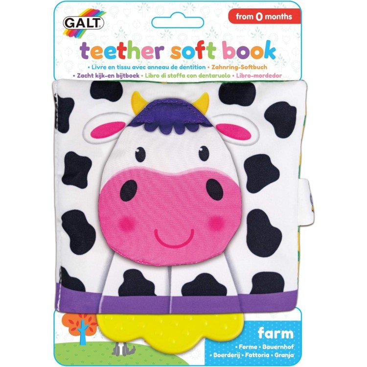 Galt Teether Soft Book - Farm