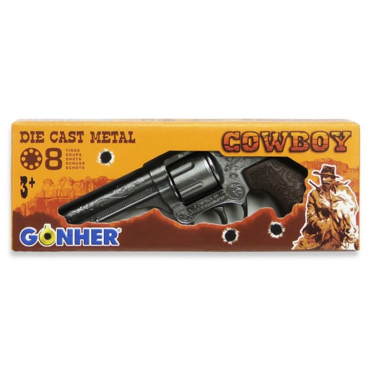 Gonher Die-Cast 8 Shot Cowboy Gun