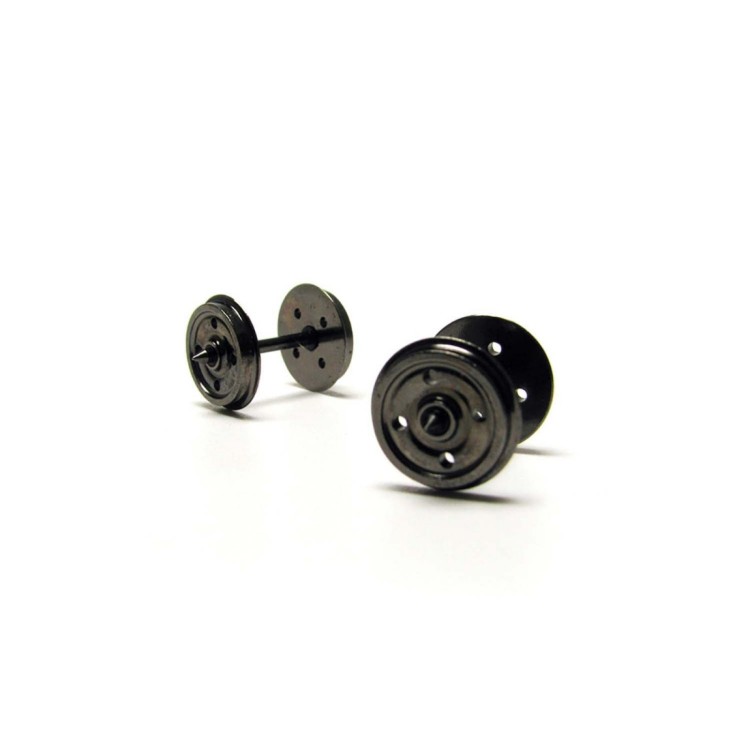 Hornby R8234 14.1mm Metal 4 Hole Disc Wheel / Axle Set