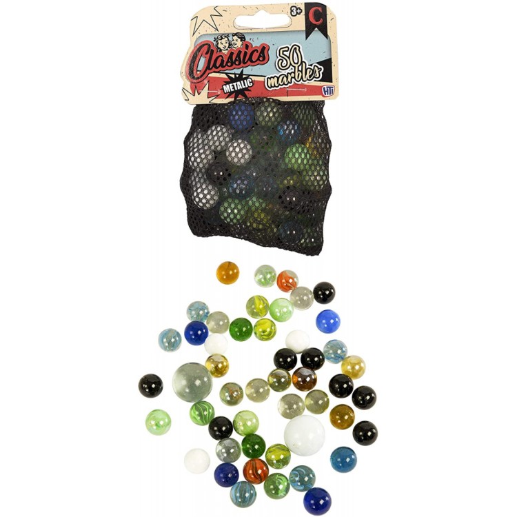 Hot Shots Metallic Marbles 50 Pack