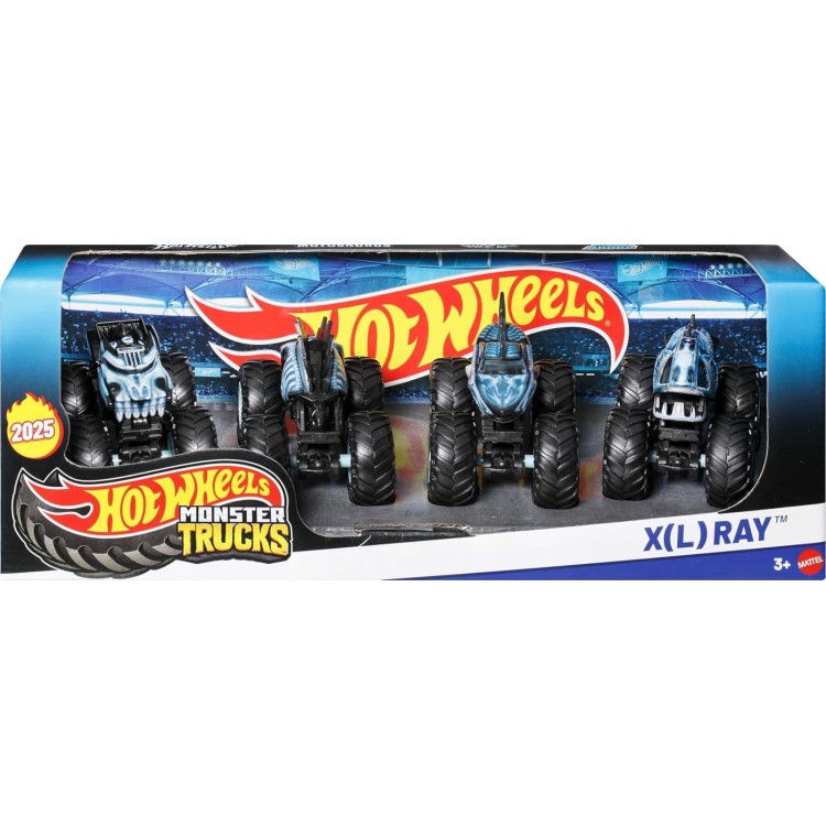 Hot Wheels 1:64 Monster Trucks X(L) Ray 4 Pack 