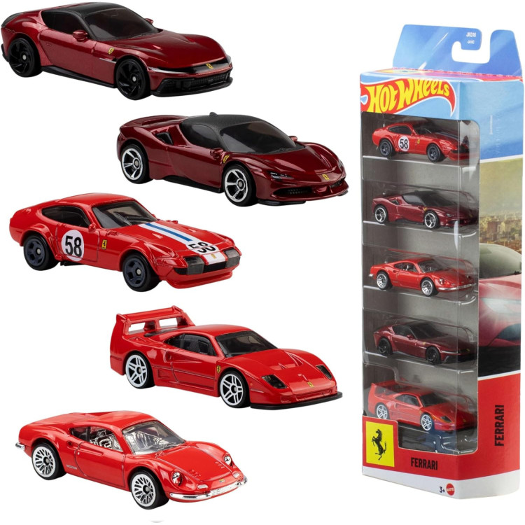 Hot Wheels Ferrari 5 Car Gift Pack