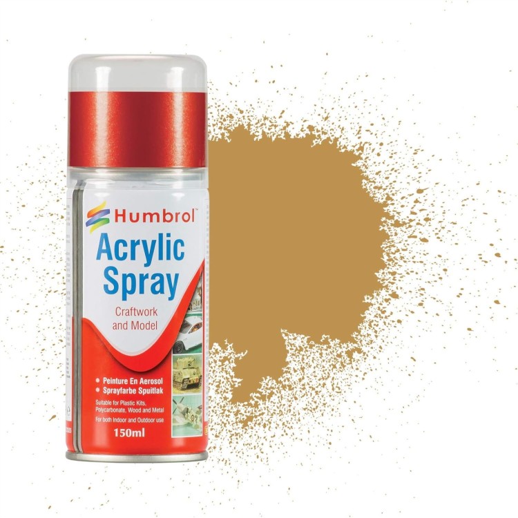 Humbrol Acrylic Spray 93 Desert Yellow 150ml
