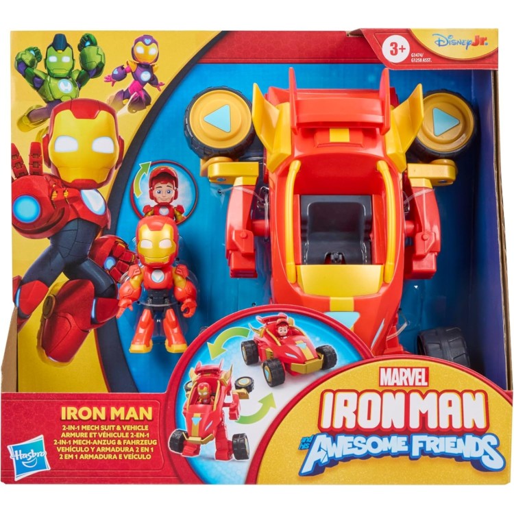 Iron Man & His Awesome Friends 2 in 1 Iron Man Mech Suit & Vehicle