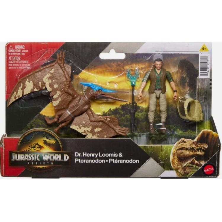 Jurassic World Rebirth Dr Henry Loomis & Pteranodon