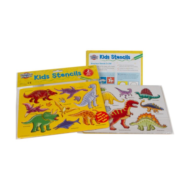 Creation Station Kids Stencils - Dinosaurs