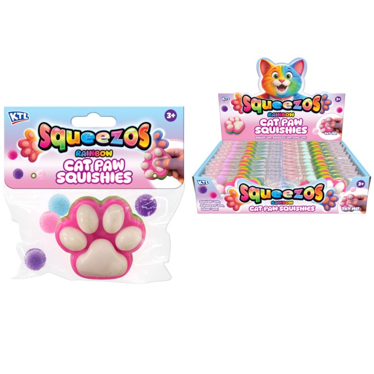 KTL Squeezos Rainbow Cat Paw Squishies
