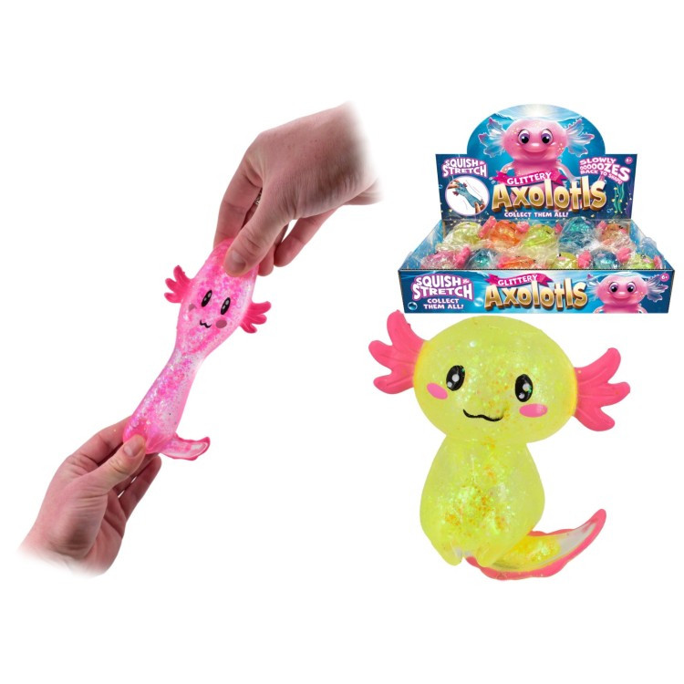 KTL Squish & Stretch Glittery Axolotl