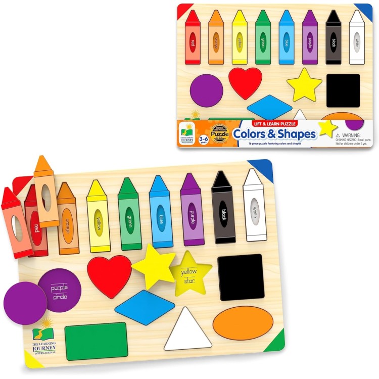 Learning Journey Lift & Learn Puzzle - Colours & Shapes