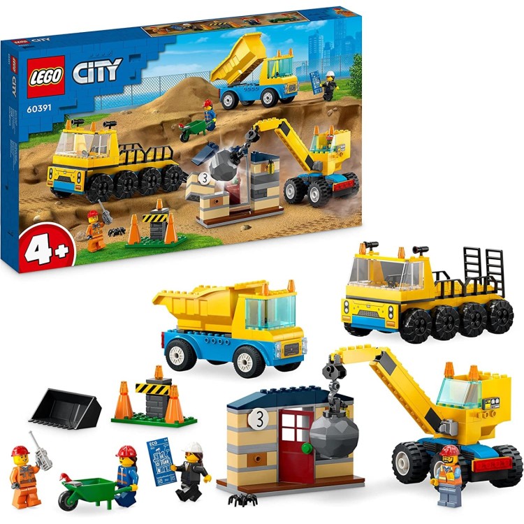 Lego City 60391 Construction Trucks & Wrecking Ball Crane
