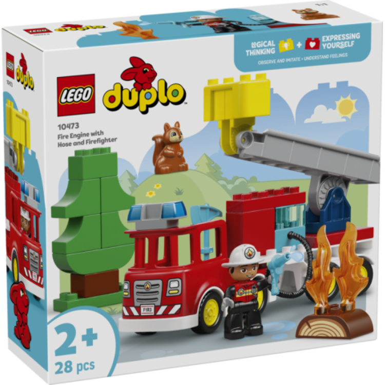 Lego Duplo 10473 Fire Engine with Hose and Firefighter
