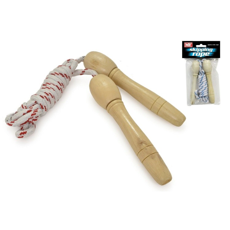 M.Y Wooden Handle Skipping Rope 2.3m