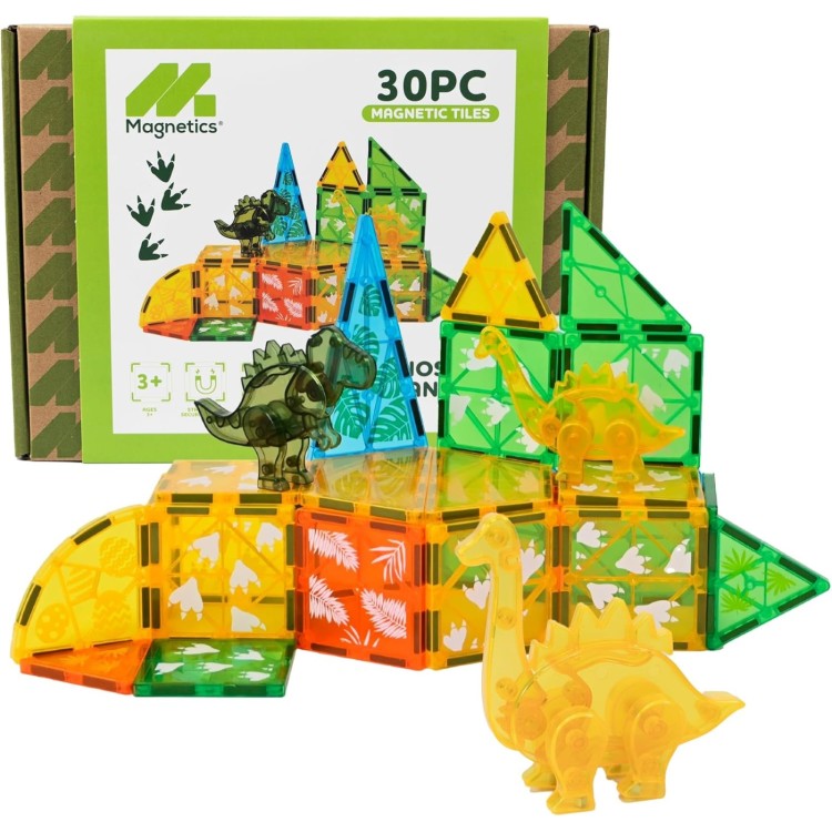 Magnetics Tiles Dinosaur 30pc Expansion Set