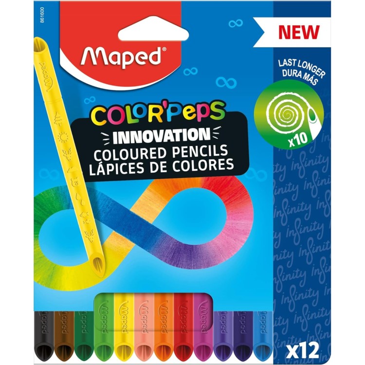 Maped ColorPeps Infinity Coloured Pencils 12 Pack