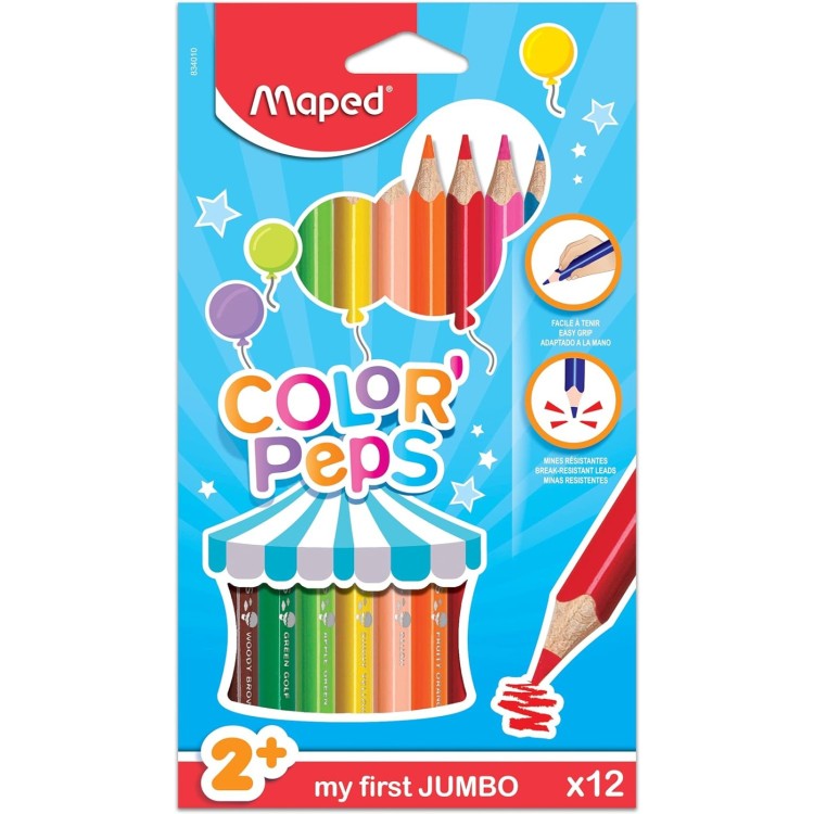 Maped ColorPeps My First Jumbo Colouring Pencils 12 Pack