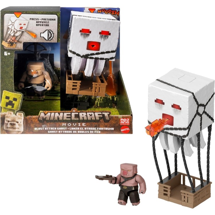 Minecraft Movie Blast Attack Ghast Figure Set