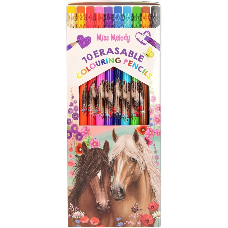 Miss Melody 10 Erasable Coloured Pencils