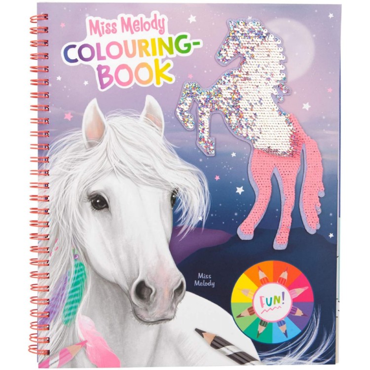 Miss Melody Colouring Book With Sequins Cover