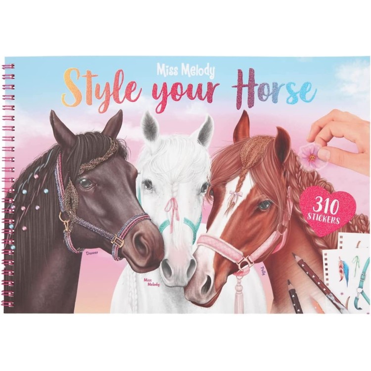 Miss Melody Style Your Horse Sticker Colouring Book