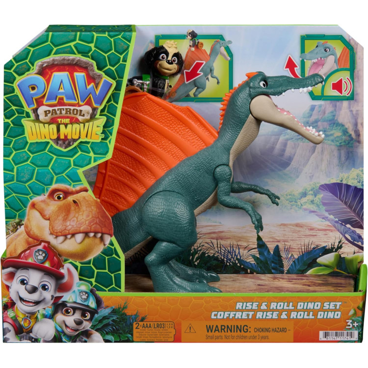 Paw Patrol The Dino Movie Rise & Roll Dino Set