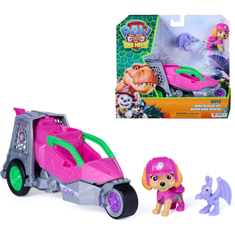 Paw Patrol The Dino Movie Vehicle - Skye Dino Jet Rescue