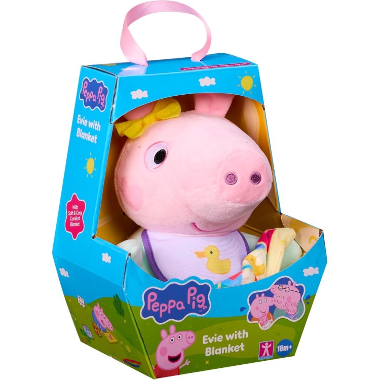 Peppa Pig Evie with Blanket Soft Toy