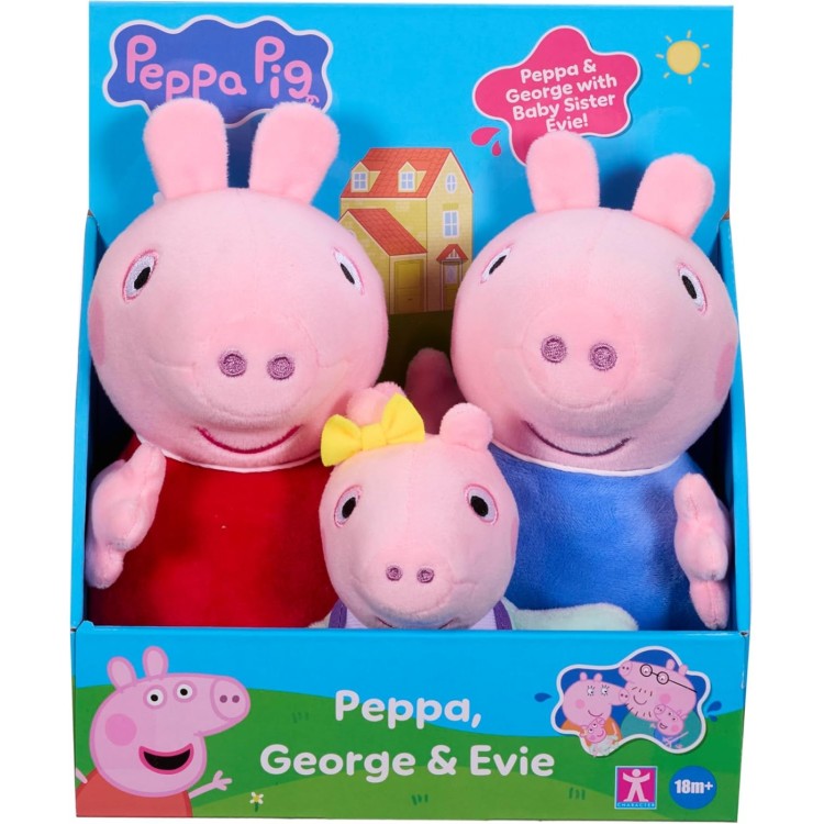 Peppa Pig Peppa, George & Evie Soft Toy