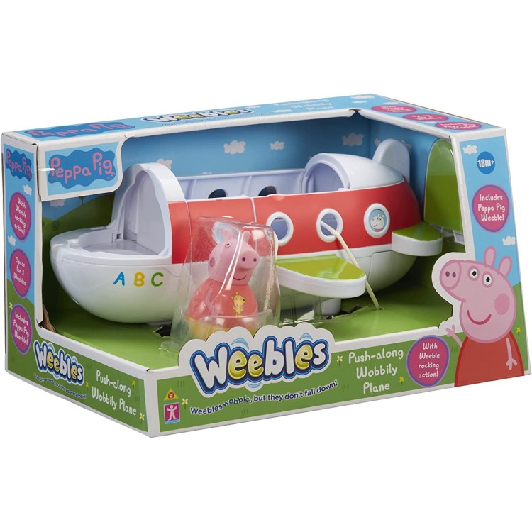 Peppa Pig Weebles Push-Along Wobbily Plane