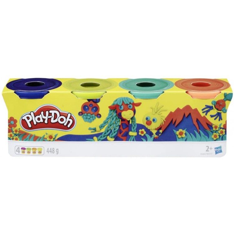 PlayDoh 4 Tub Pack - Wild Colours