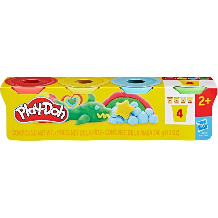 PlayDoh 4 Tub Pack - Classic Colours