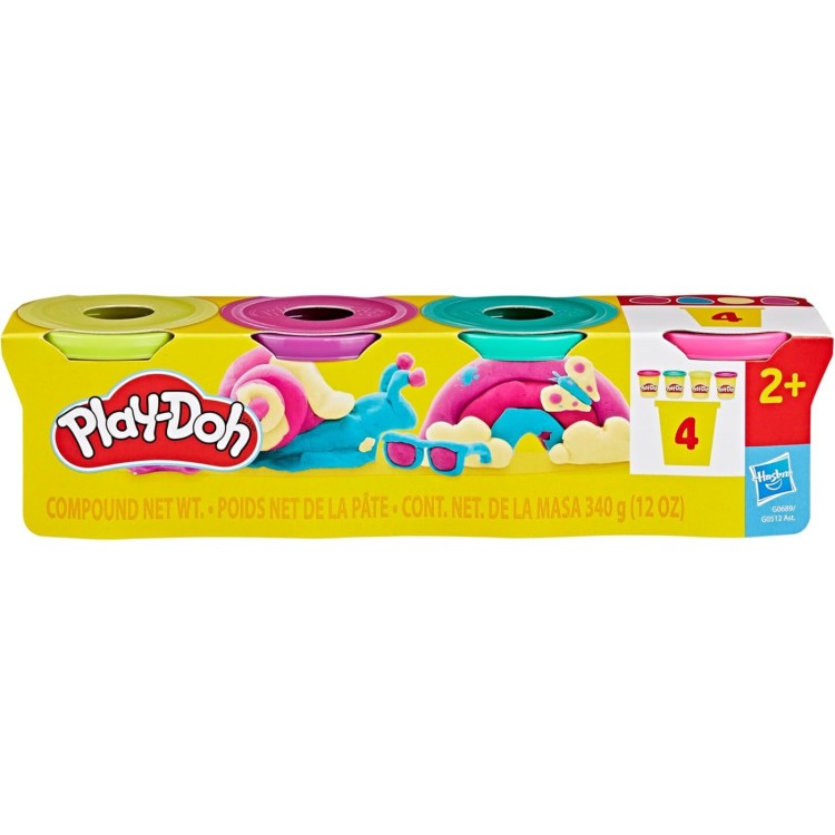 PlayDoh 4 Tub Pack - Vibrant Colours