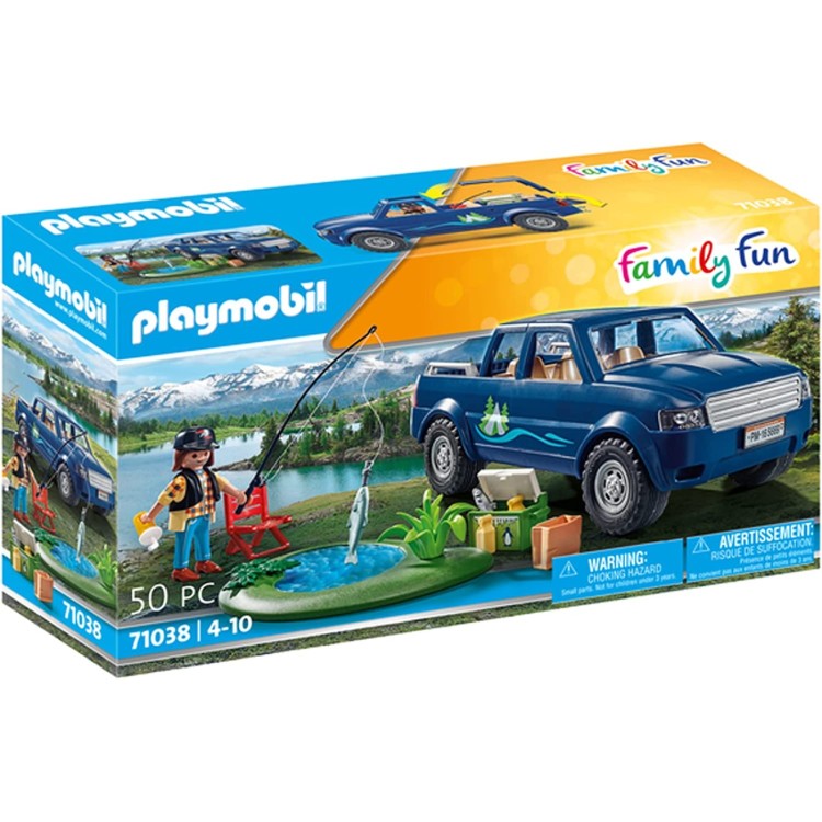 Playmobil truck and boat on sale