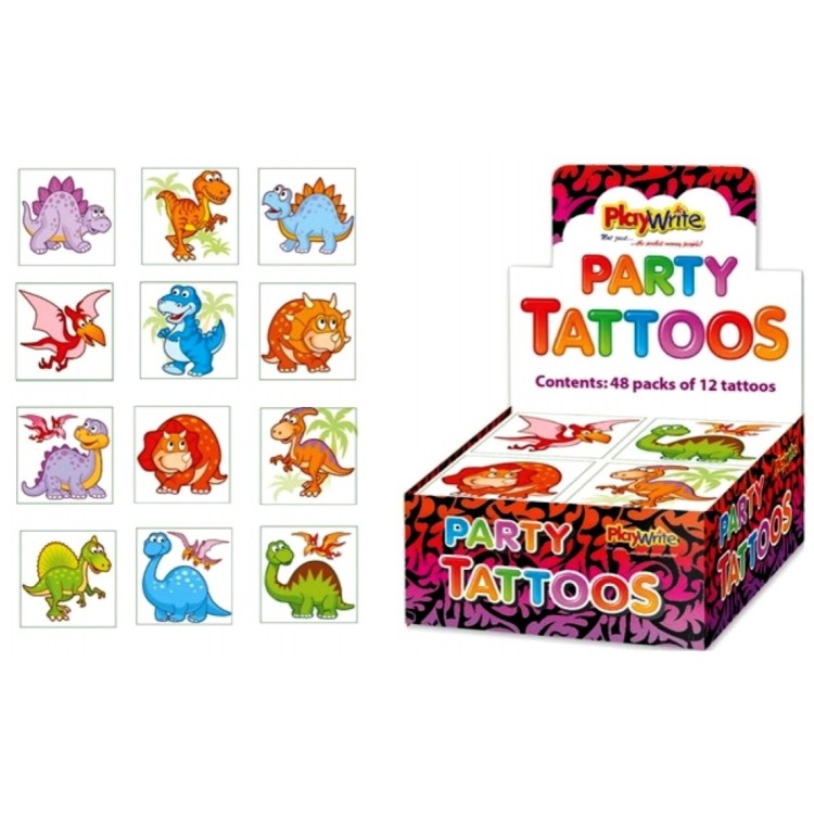 PlayWrite Dinosaur Party Tattoos