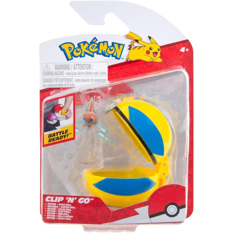Pokemon Clip N Go Poke Ball - Rotom & Quick Ball