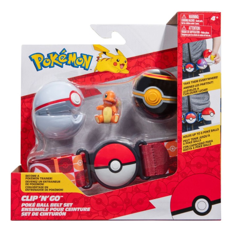 Pokemon Clip N Go Poke Ball Belt Set - Charmander