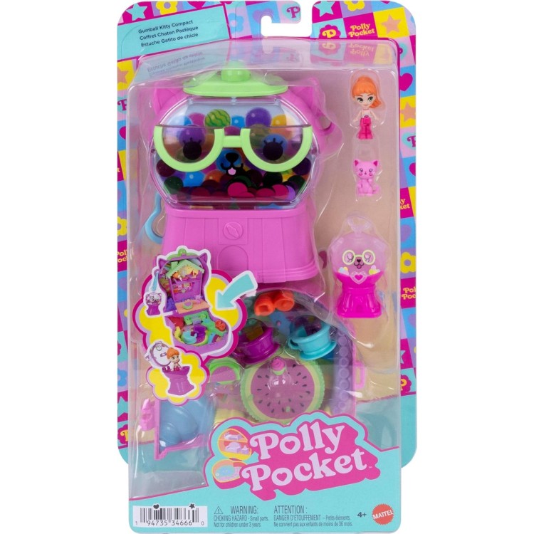 Polly Pocket Big World Gumball Kitty Compact