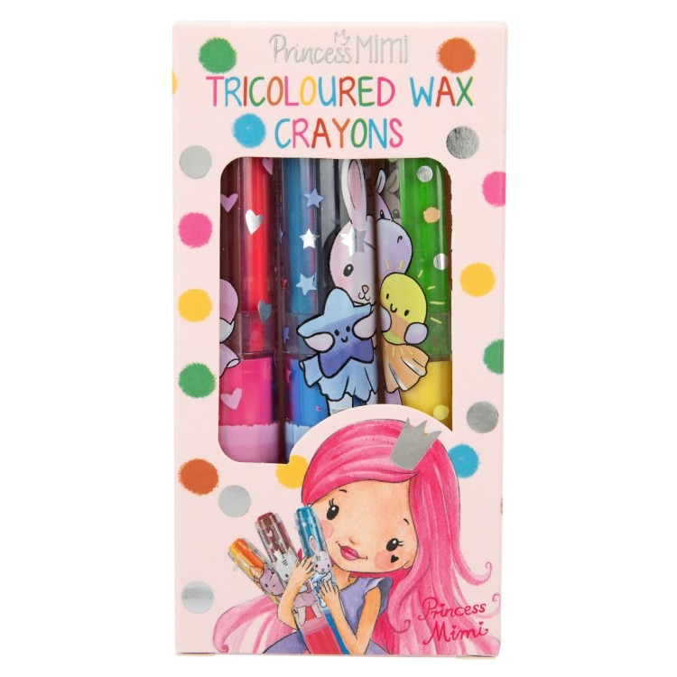 Princess Mimi Tricoloured Wax Crayons