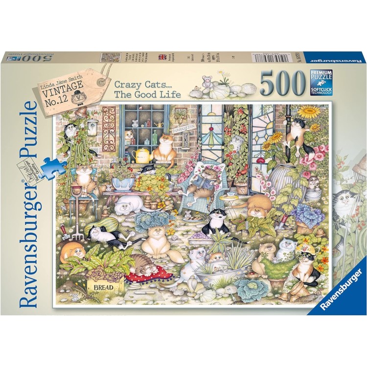 Ravensburger Crazy Cats The Good Life 500pc Puzzle