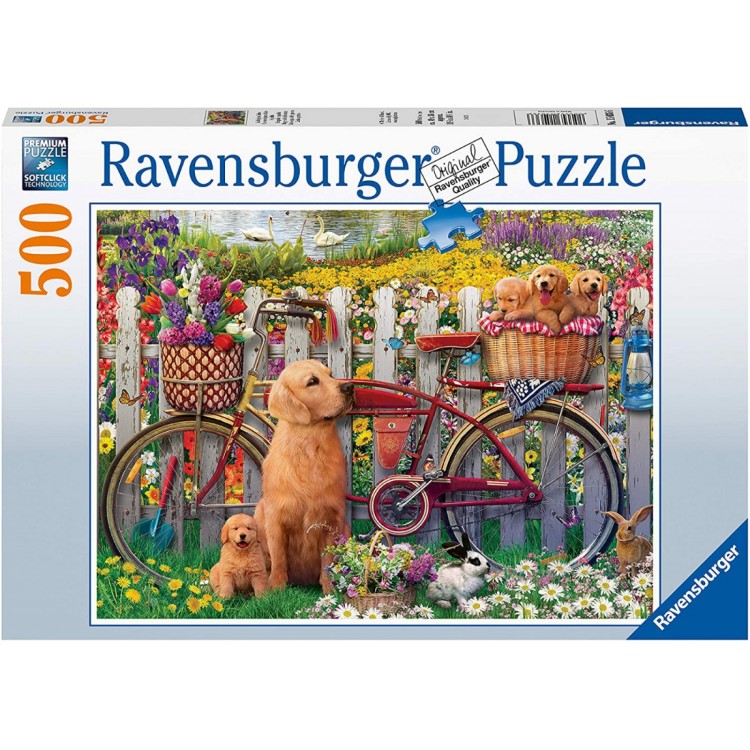 Ravensburger Cute Dogs In The Garden 500pc Puzzle