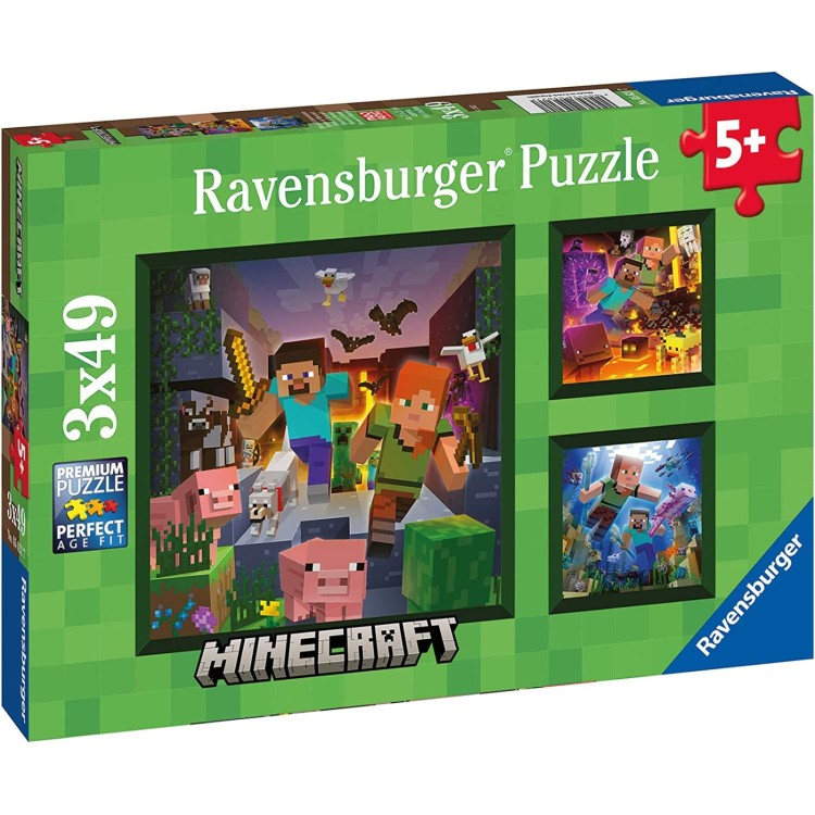 Ravensburger Minecraft Biomes 3 x 49pc Puzzle