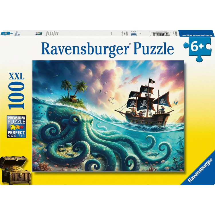 Ravensburger Octopus Treasure Dinosaur XXL 100pc Puzzle