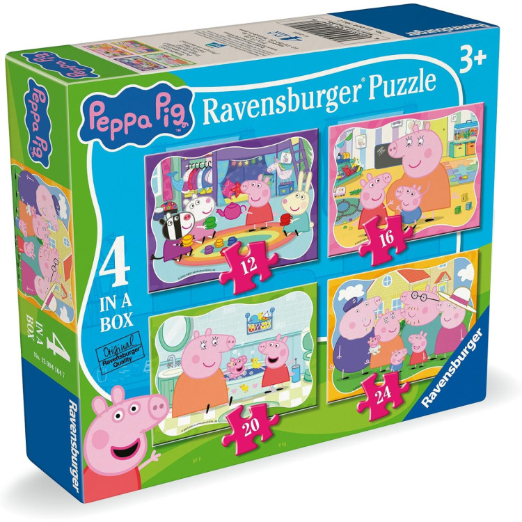 Ravensburger Peppa Pig 4 in a Box Puzzle - Family Time