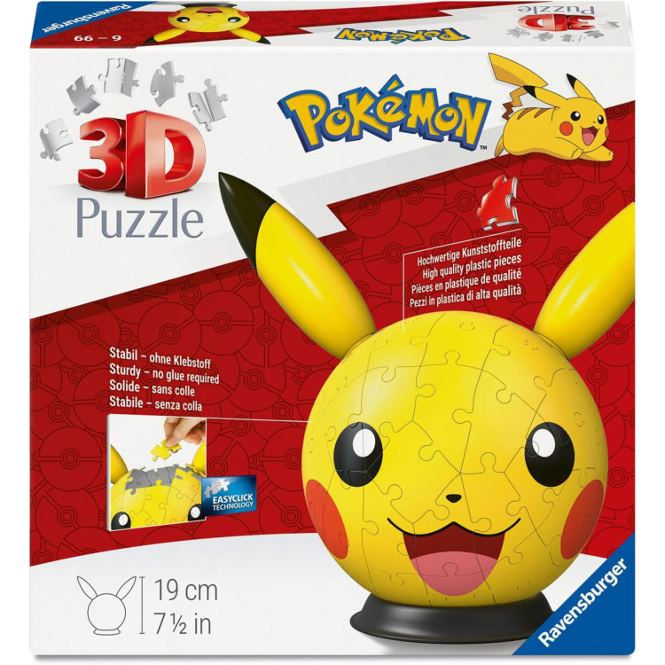 Ravensburger Pokemon Pikachu with Ears 3D Puzzle