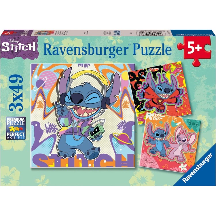 Ravensburger Stitch Play the Day Away 3 x 49pc Puzzle