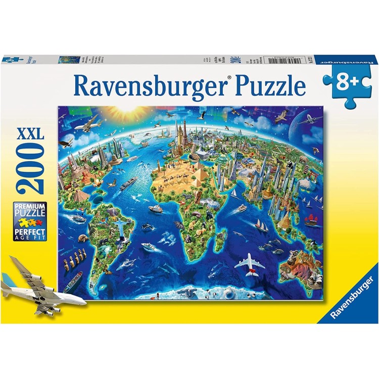Ravensburger World Landmarks Map XXL 200pc Puzzle