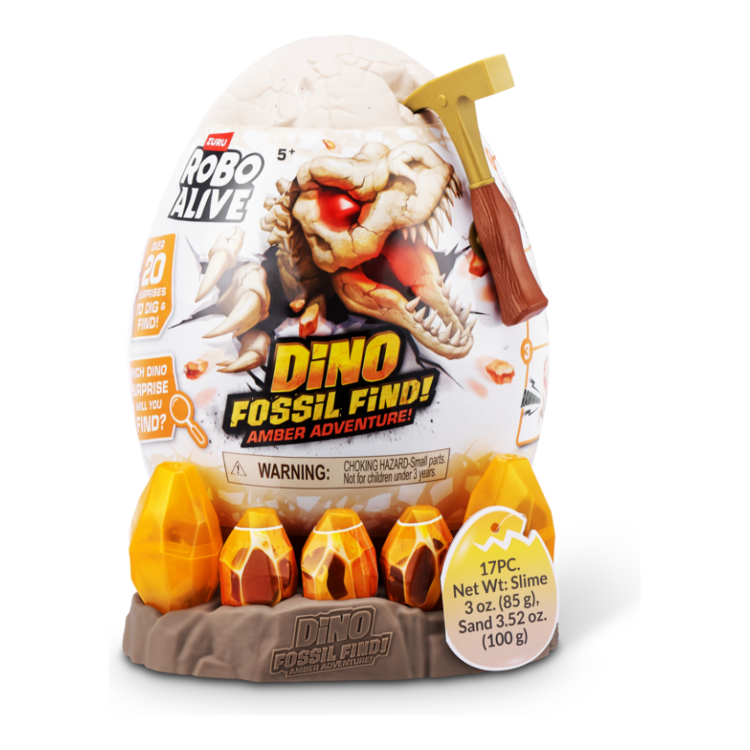 Zuru Robo Alive Dino Fossil FInd Amber Adventure